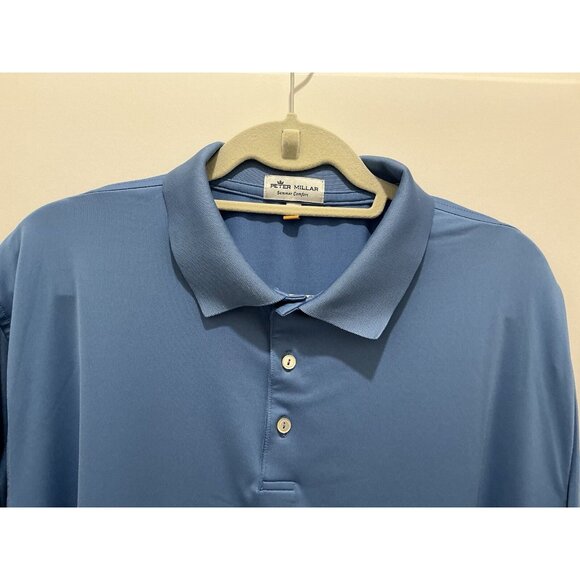 Peter Millar Polo Size XL Summer Comfort Golf Light Blue - Picture 2 of 12